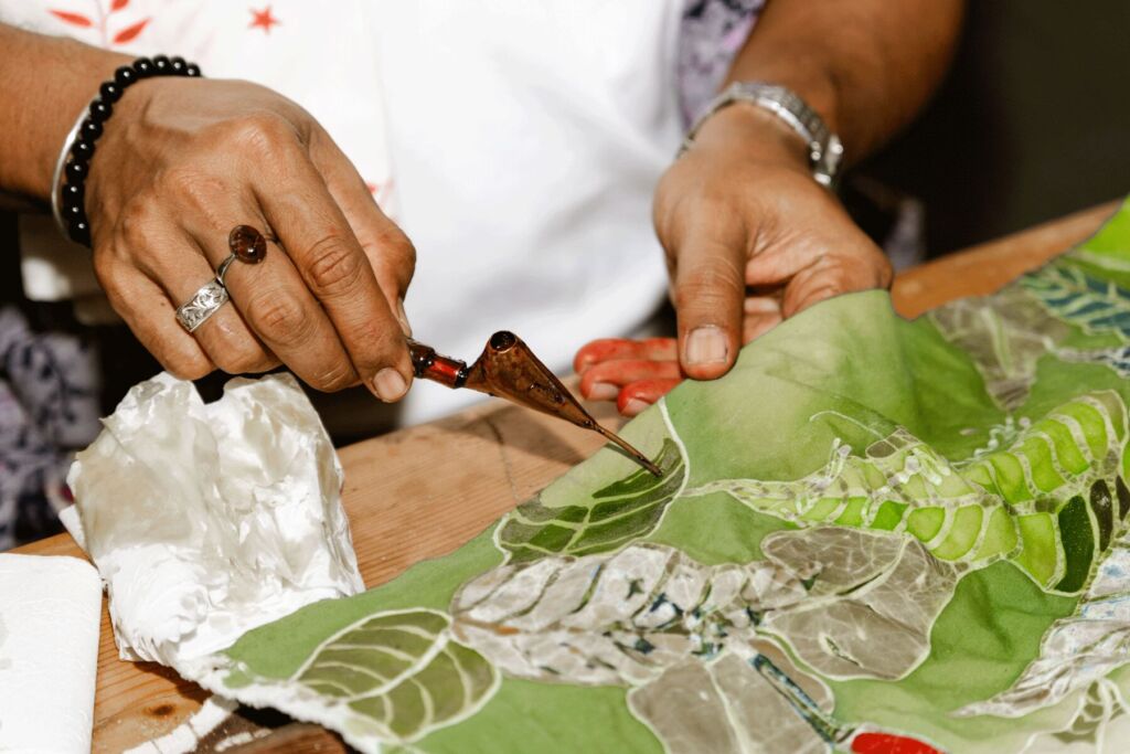Batik being made the traditional way by hand