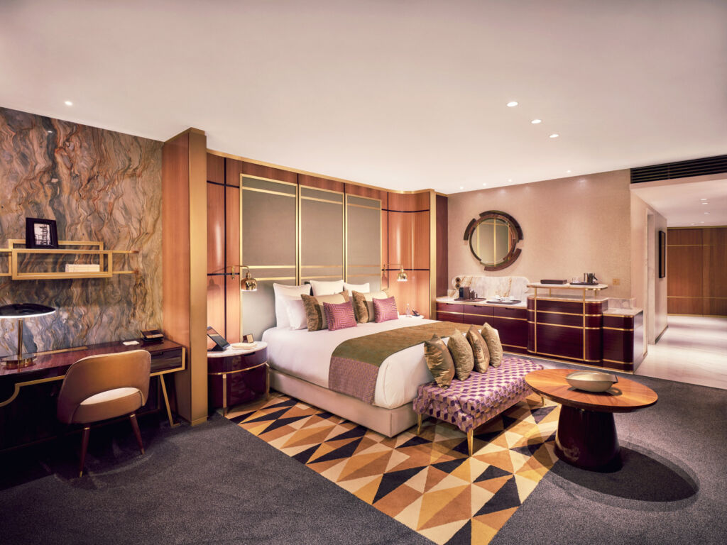 The interior of one of the luxurious bedroom suites