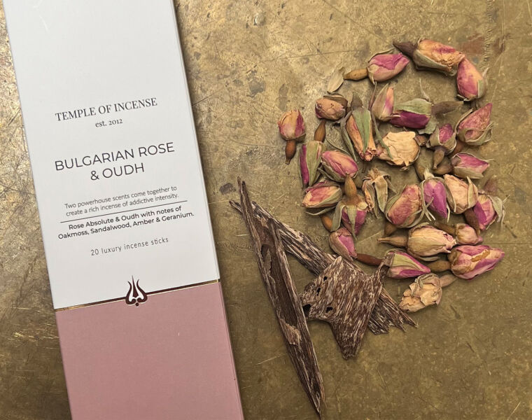 Temple of Incense's New Bulgarian Rose & Oudh Incense Sticks