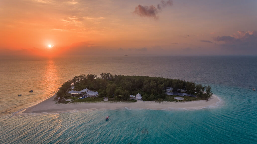 Jumeirah Moves Into Africa With Exclusive Island & Private Safari Reserve 15 An aerial view of Thanda Island at sunset