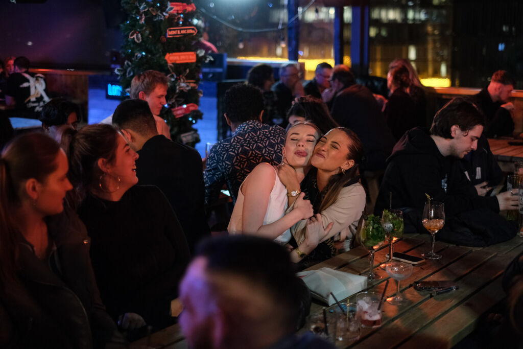 An All-new Après Destination Launches at London Bridge Rooftop for Winter 12 Guests having fun while listening to the music