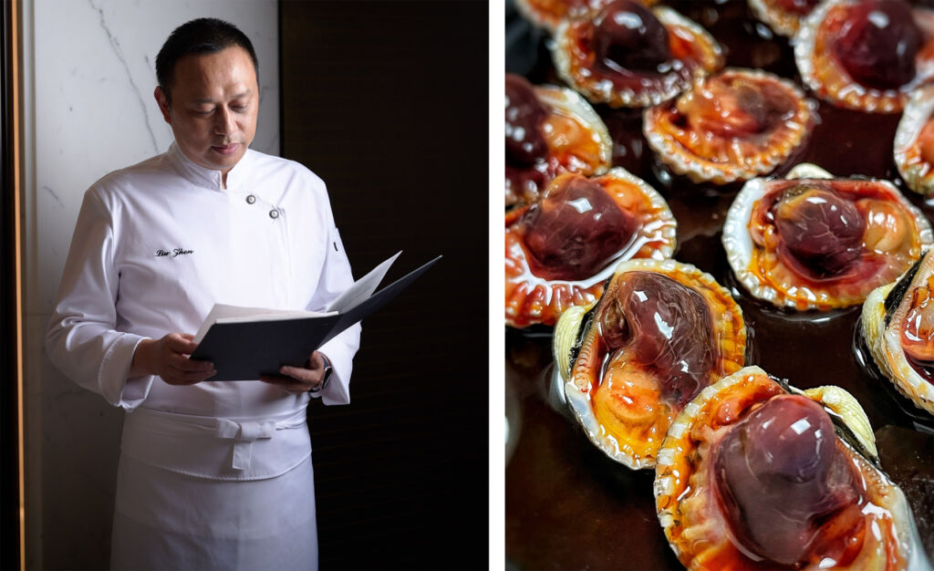 Michelin-starred Yong Fu Hong Kong Unveils its Lunar New Year 2025 Offerings 12 A photograph of the chef and one of his culinary creations