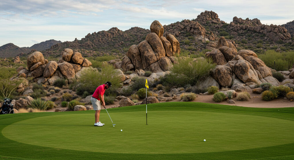 Scottsdale's Events, New Openings and Activities in Spring 2025 8 A man making a putt on a green