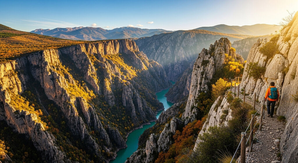 Beyond the Beach, Autumn Hiking Adventures Across the Costa del Sol 13 A hiker walking along the Gaitanes Gorge between Ardales and Álora