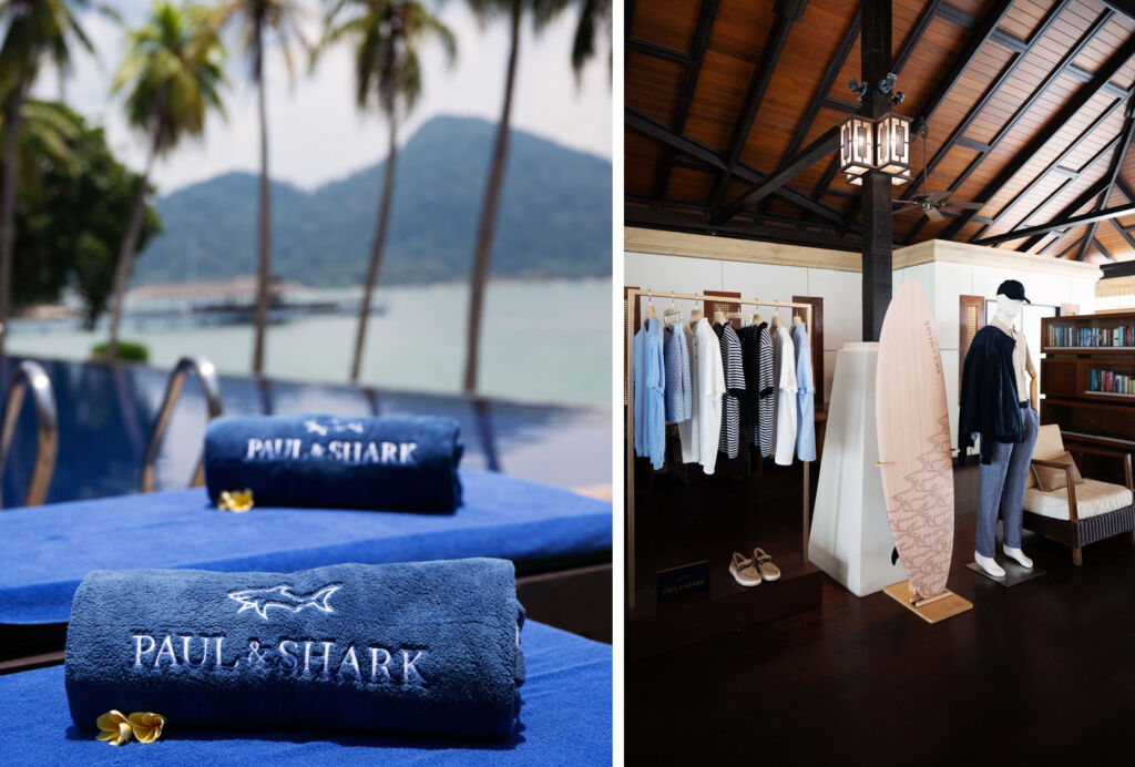 Malaysia’s Tourism Surge: How YTL Hotels Is Leading the Way 10 A photograph of Paul & Shark towels by the pool and one of the interior of the pop-up store