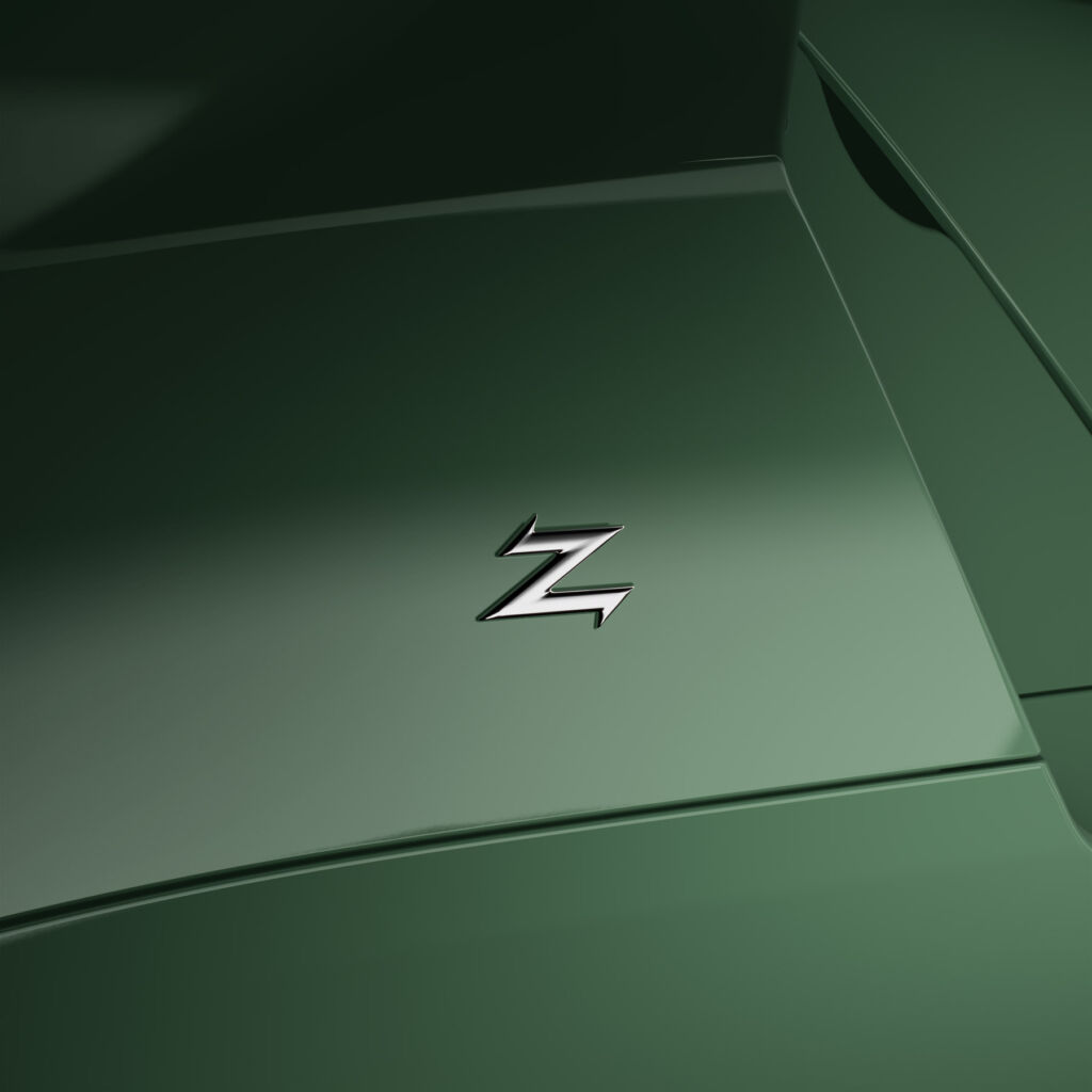 The iconic chrome 'Z' bade on the car