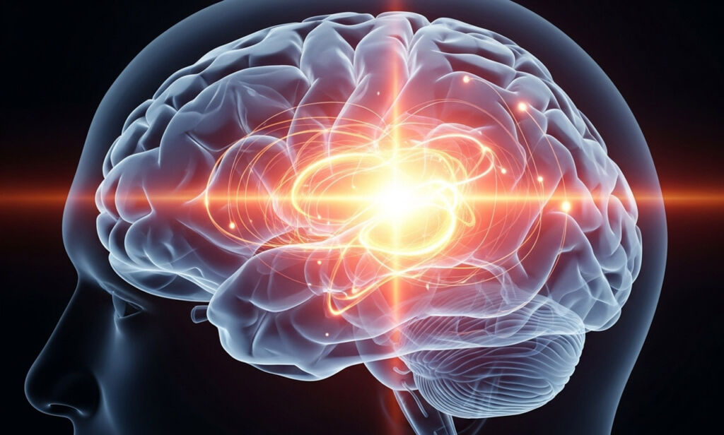 Deep Meditation, Deeper Brain: A New Frontier in Emotional Health 9 A graphical image of a brain showing parts being engaged through meditation