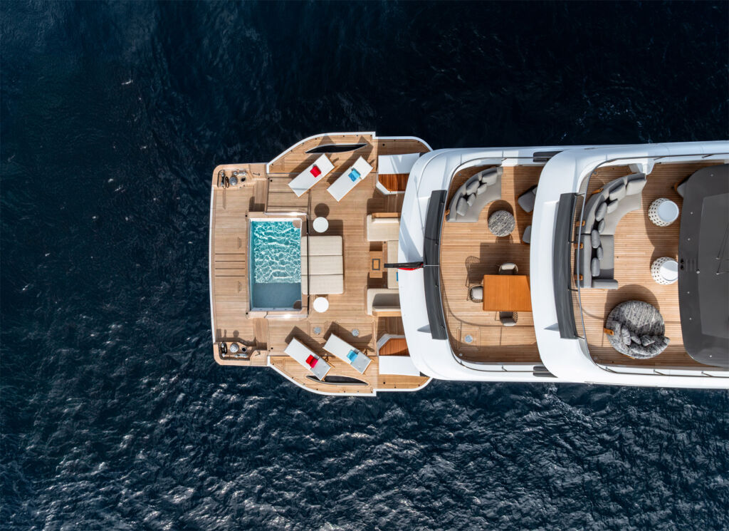 Azimut|Benetti Anchors Americas HQ at Fort Lauderdale’s Pier Sixty-Six Marina 5 A top down view of the deck on one of the brand's superyachts