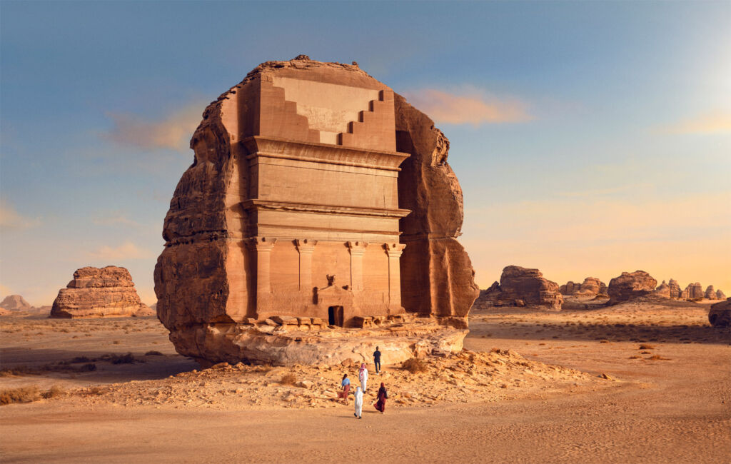 Jeddah to AlUla: Seven New Luxury Hotels to Discover Saudi’s Rich Tapestry 16 People visiting the Hegra monuments