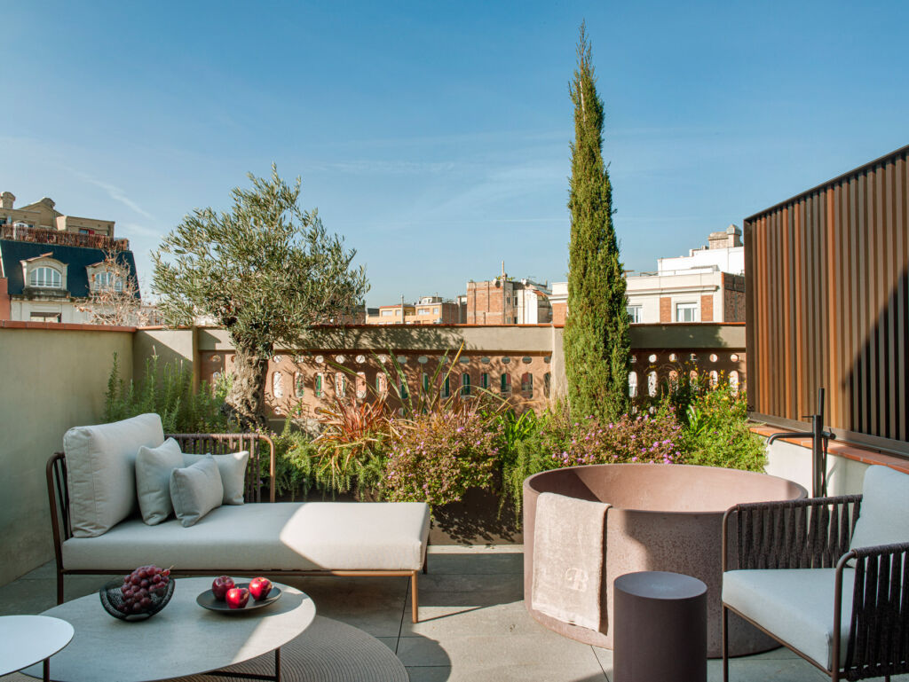 Barcelona's Antiga Casa Buenavista, A Place Where Design Meets History 10 One of the private terraces