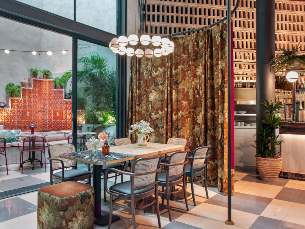 Barcelona's Antiga Casa Buenavista, A Place Where Design Meets History 12 The unique design inside the dining area