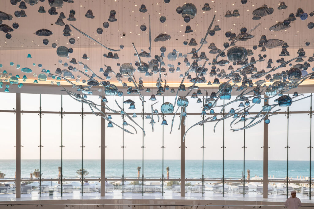 The spectacular artwork handing from the ceiling