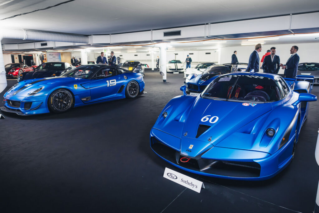 RM Sotheby’s Tailored for Speed Sets Record with CHF 70 Million Supercar Sale 9 Two blue coloured supercars awaiting new owners