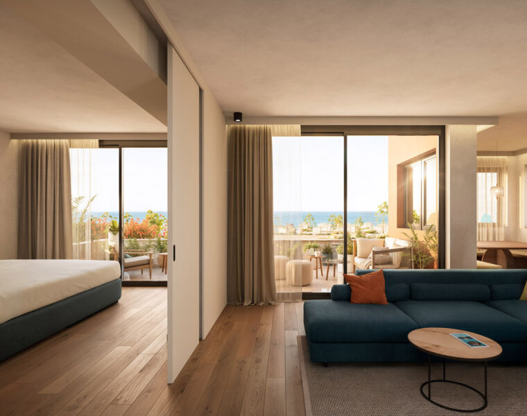 An Insight into Italy's Soon-to-open Cavallino Bianco Caorle–Venezia 37 The living and sleeping areas inside one of the suites