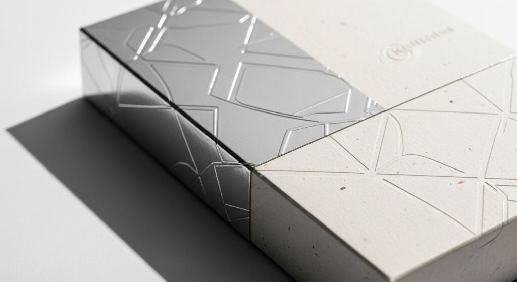 A combination of foil and paper in packaging