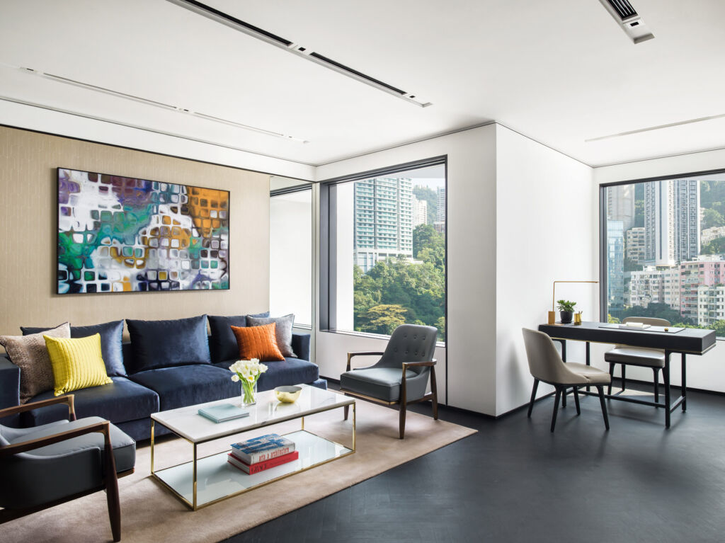 Unlocking Excellence: The Murray, Hong Kong Honoured with Michelin Key 12 The living room inside a signature suite