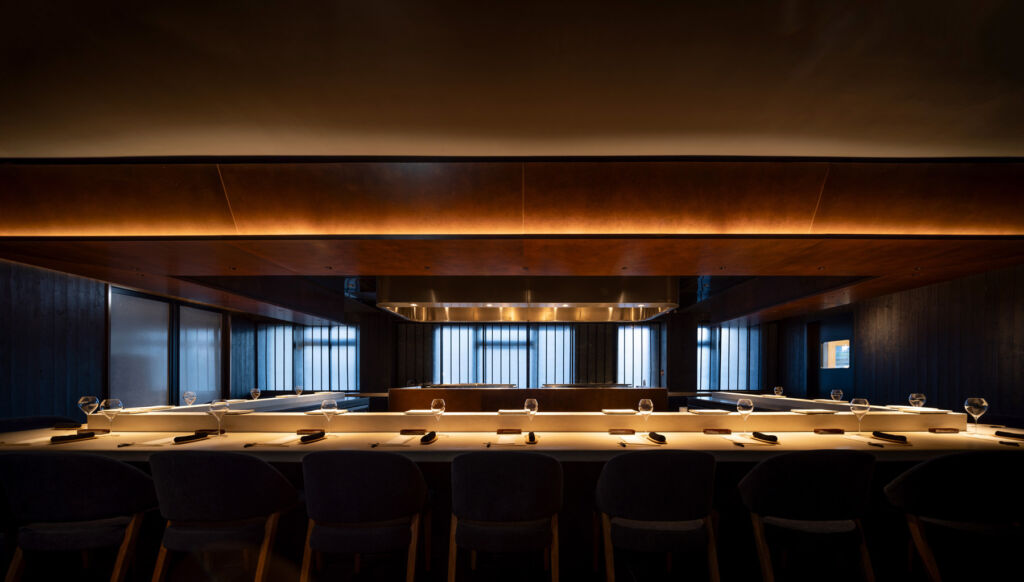 The interior of the restaurant