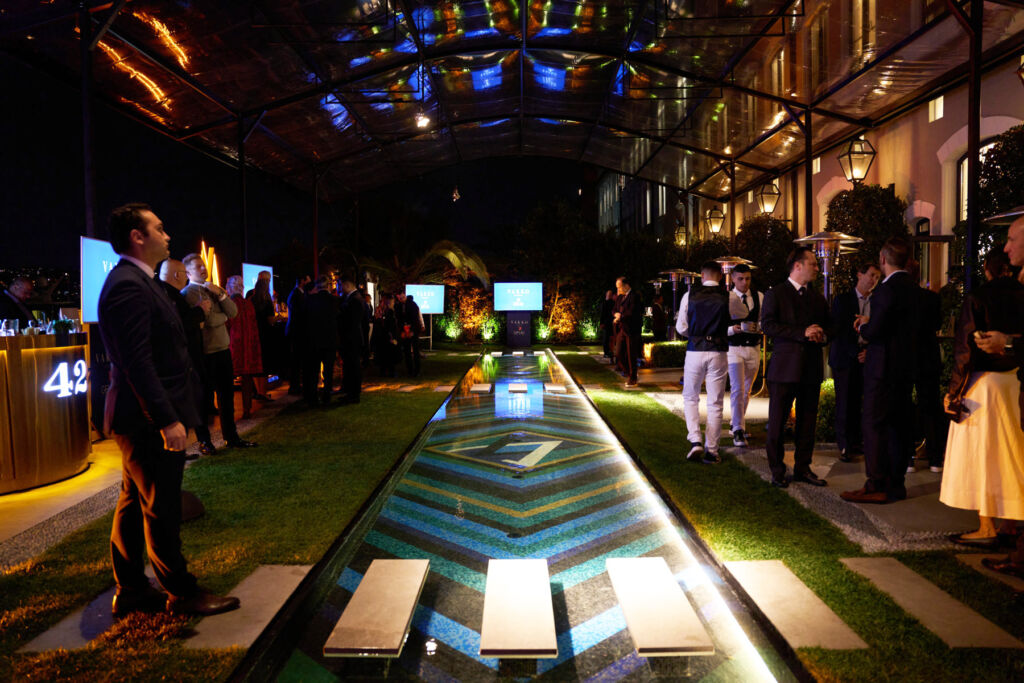 Guests at the foundations debut enjoying the luxurious surroundings