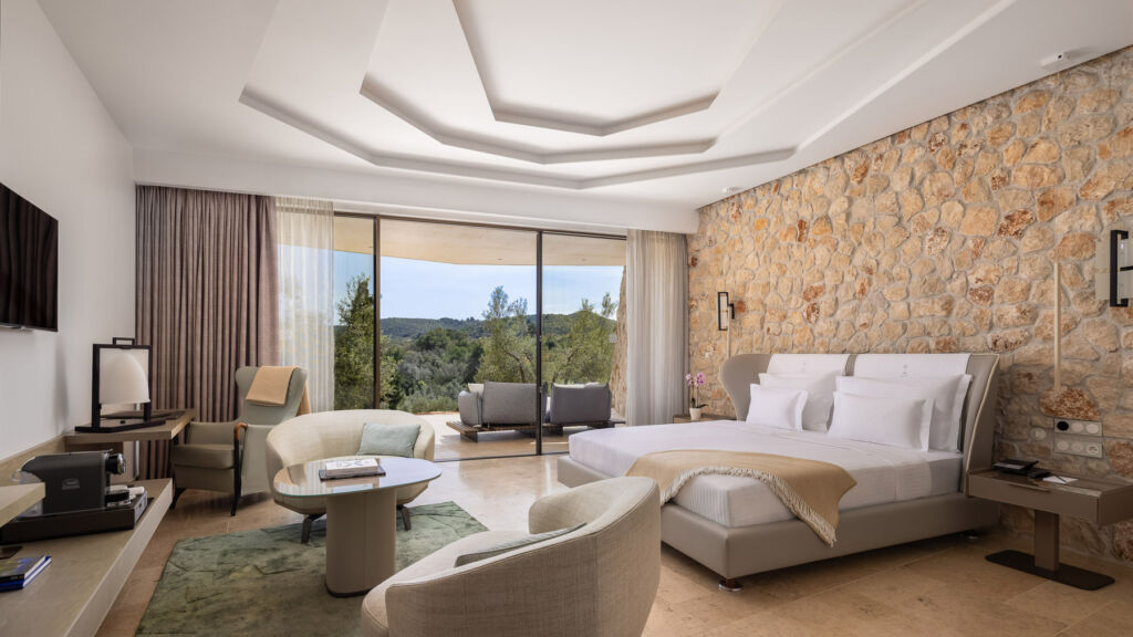 Inside one of the villa's luxury bedroom suites