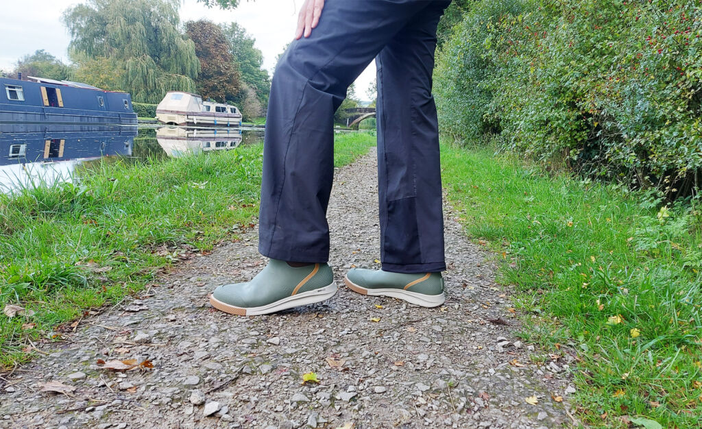 XTRATUF Boots Put to the Test: Comfort Meets Durability in Wet British Walks 9 Paul showing off the boots by the canal