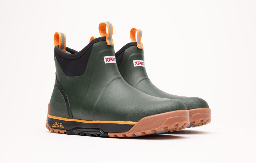 XTRATUF Boots Put to the Test: Comfort Meets Durability in Wet British Walks 8 A pair of men's ankle wellies in green