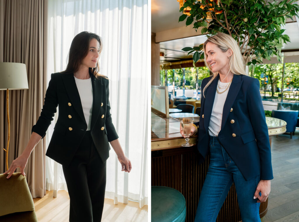 Washington’s The Dupont Circle and Veronica Beard Launch The Blazer Library 11 Two photographs of models wearing a black version and a blue version of the blazers