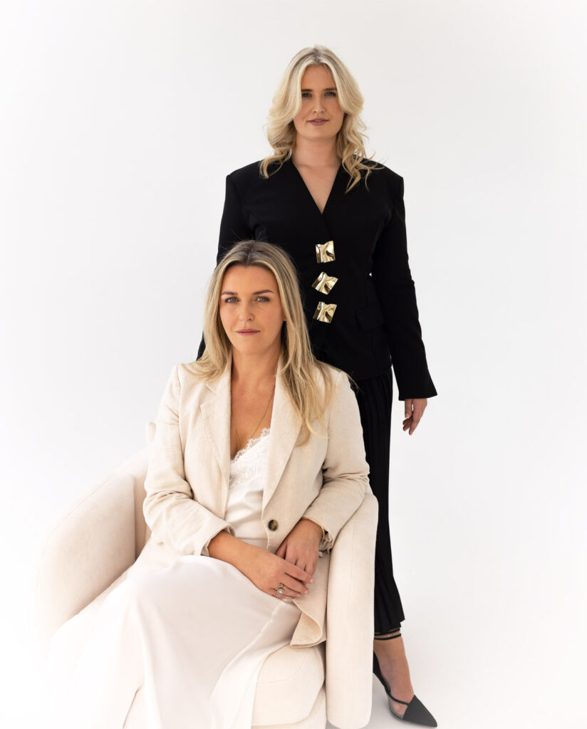 A photograph of the company's founders