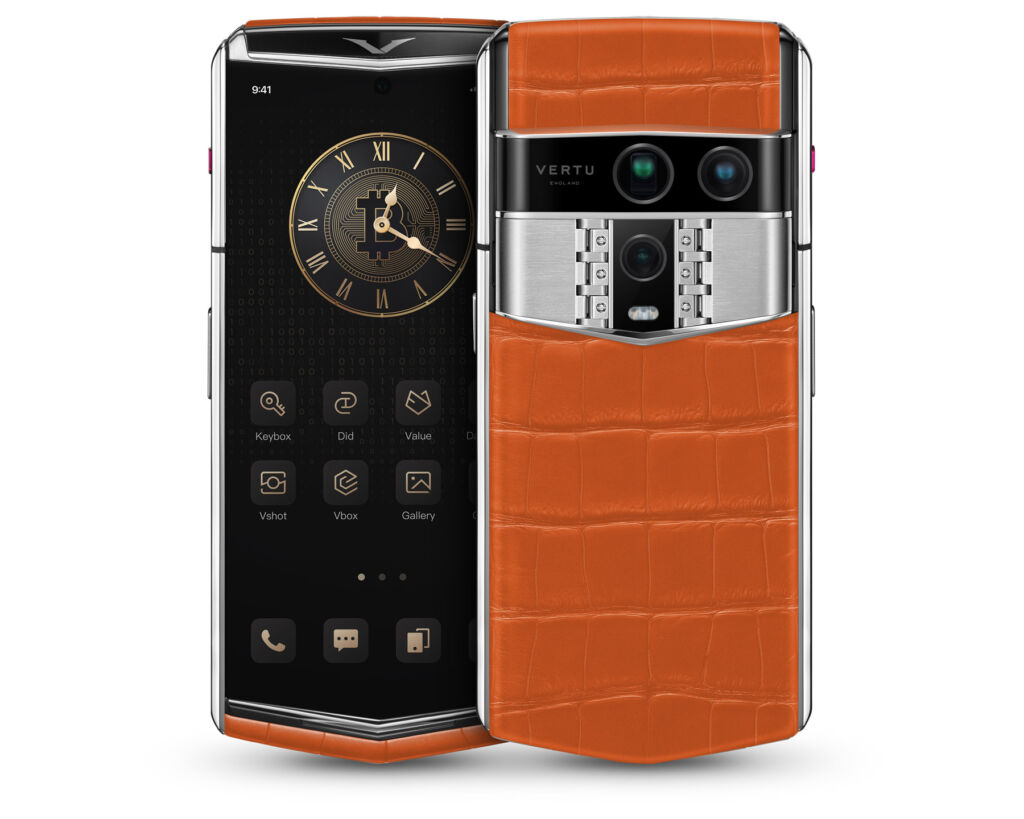 Agent Q by VERTU: Elegance, Intelligence, and Innovation in One Device 9 The AI powered phone adorned with a tan coloured leather