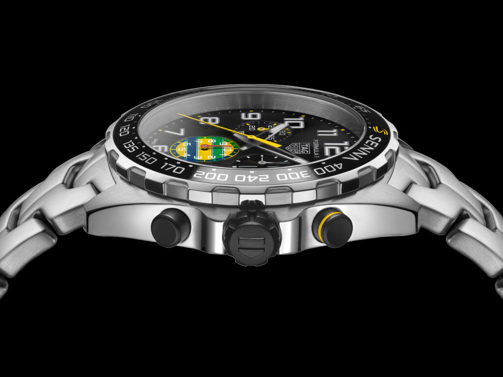 Designed to Win: The New TAG Heuer Ayrton Senna Special Edition Watches 12 A closeup view of the side of the steel version