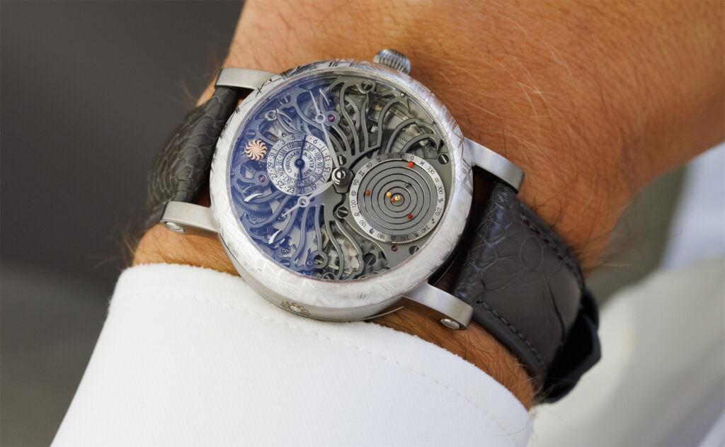 A Celestial Masterpiece: The Christiaan van der Klaauw Planetarium ‘Julie’ 13 The timepiece being worn on the wrist