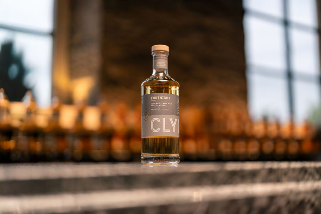 A bottle of Fortnight in the distillery