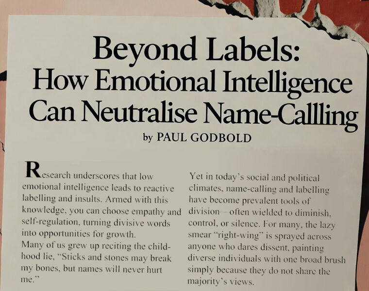 Beyond Labels: How Emotional Intelligence Can Neutralise Name-Calling 1 Beyond Labels: How Emotional Intelligence Can Neutralise Name-Calling