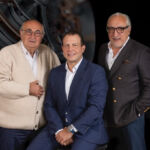 Vahé with the two founders of the watch brand